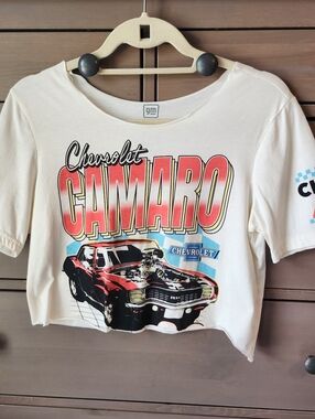 Chevrolet Camaro Muscle Car Graphic Crop Tee - Junior Xl (14 -16)